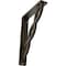 Ekena Millwork Loera Wrought Iron Bracket, (Single center brace), Antiqued Pale Gold 1 1/2"W x 5 1/2"D x 8"H BKTM01X05X08SLOAPG - alternate 1